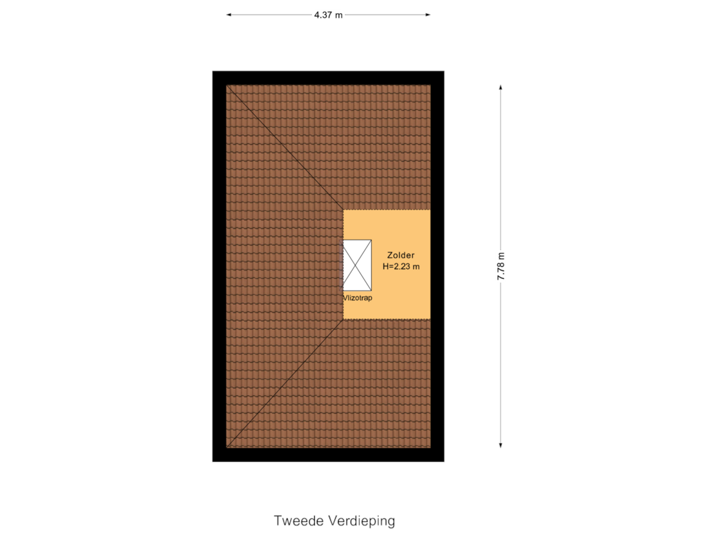 View floorplan of Tweede Verdieping of Balistraat 60