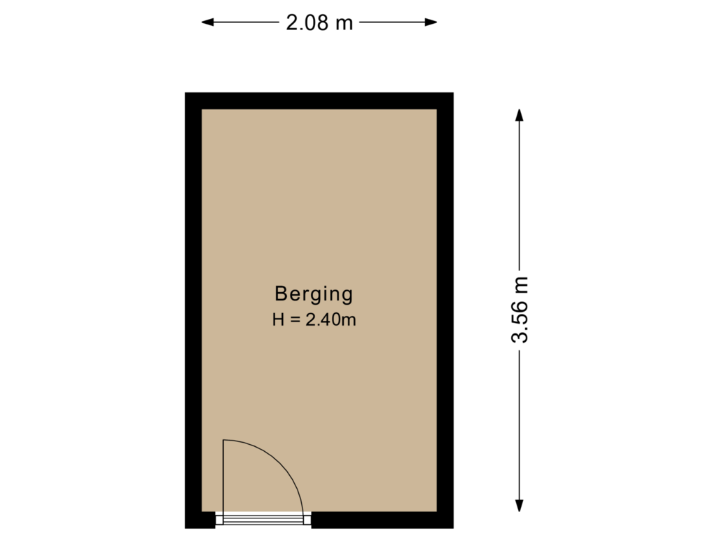 Bekijk plattegrond van Berging van Winschoterdiep 1-C