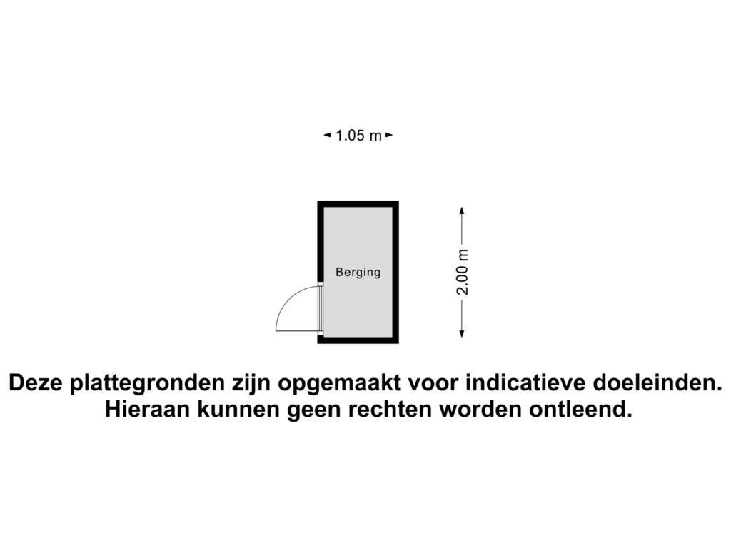 View floorplan of Berging of Voetjesstraat 32-C