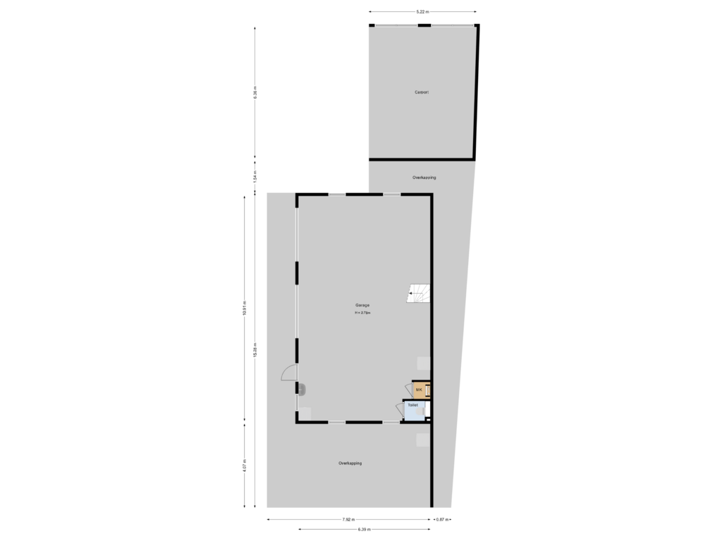 Bekijk plattegrond van Garage van Harderwijkerweg 15