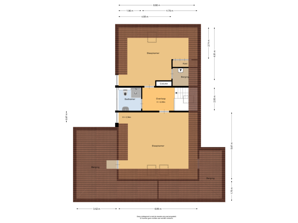 View floorplan of Eerste verdieping of Nachtlân 12