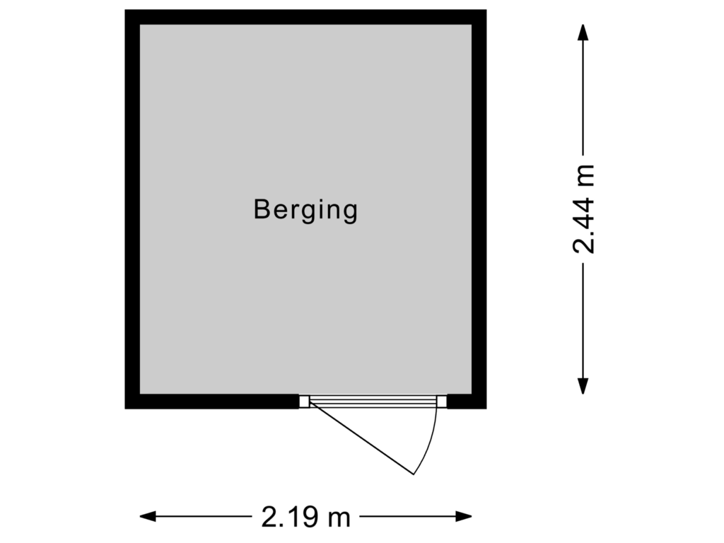 Bekijk plattegrond van Berging van Willem Buytewechstraat 163-D