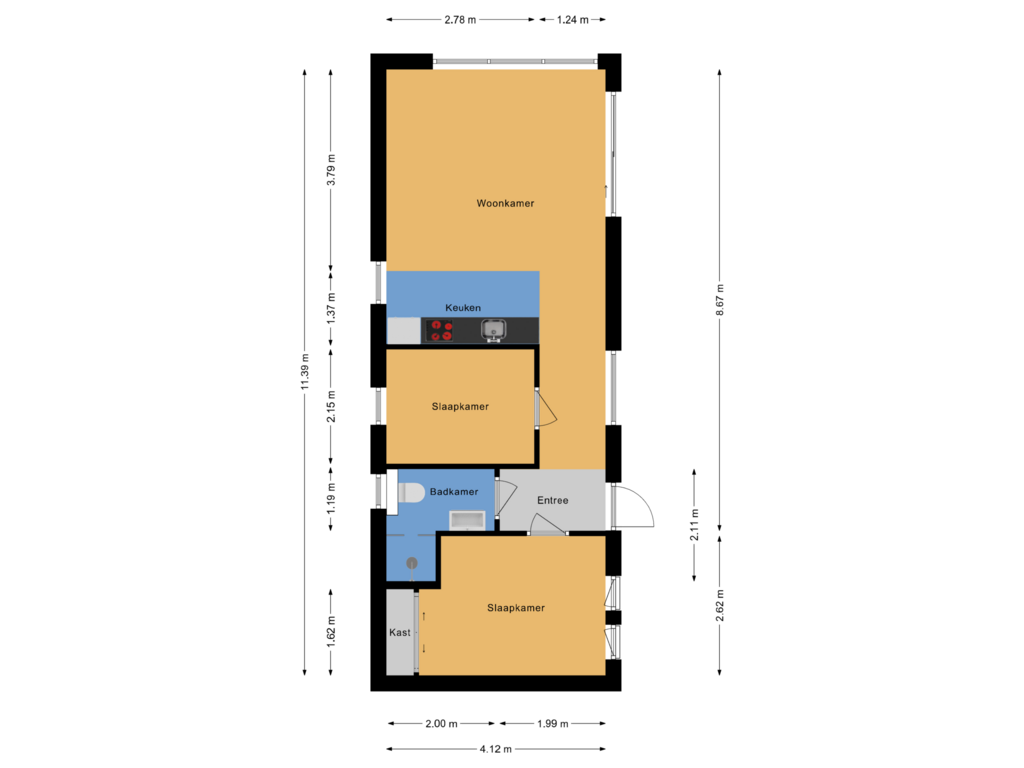 Bekijk plattegrond van Begane grond van Veneweg 306-R204