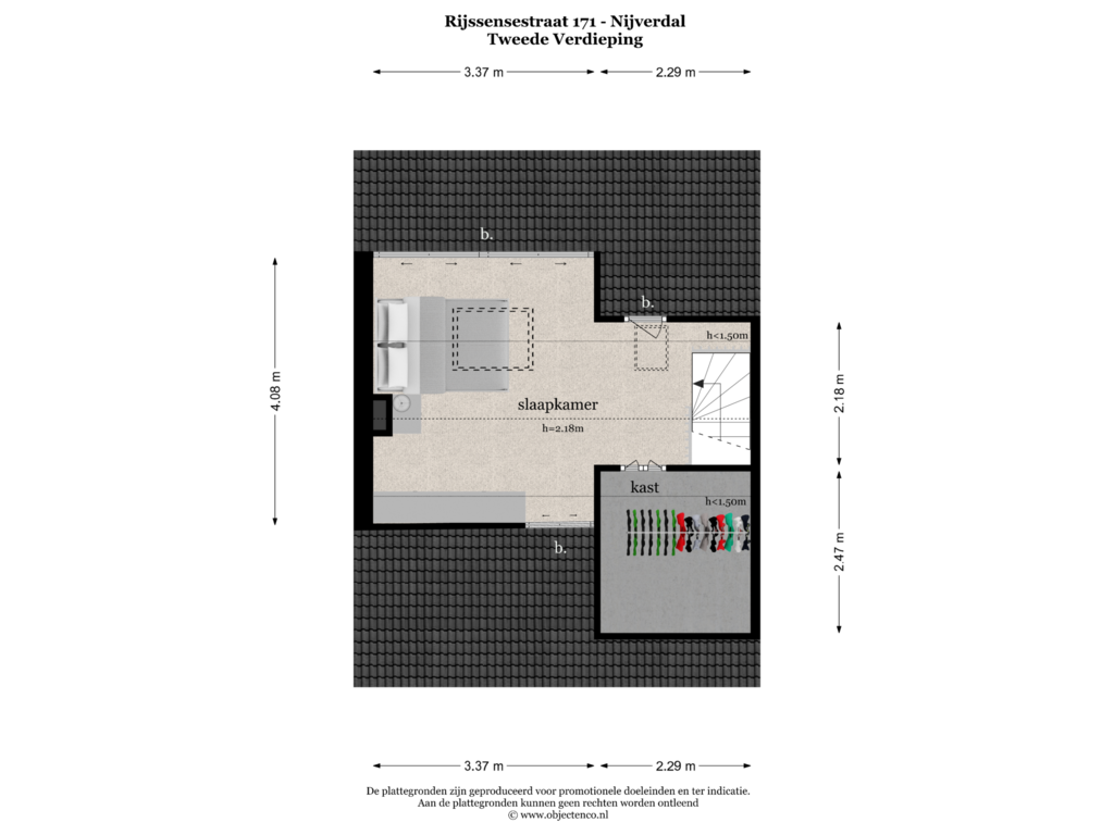 View floorplan of Tweede Verdieping of Rijssensestraat 171