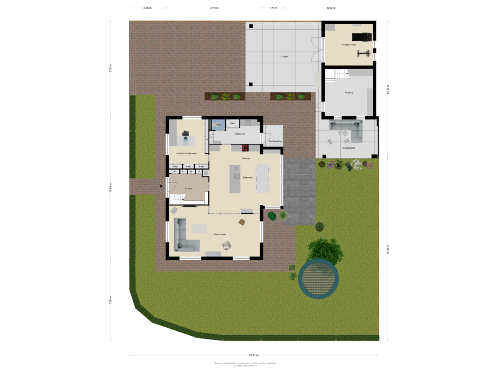 Bekijk plattegrond van Begane Grond-tuin van Oerdijk 108-D