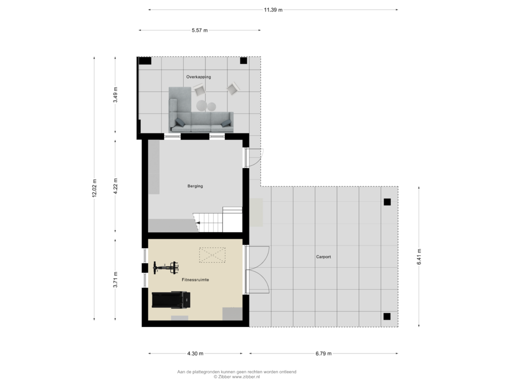 Bekijk plattegrond van Berging van Oerdijk 108-D