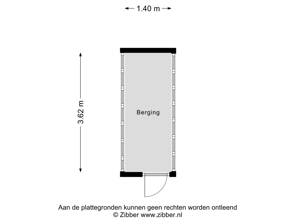 Bekijk plattegrond van Berging van Zuiderweg 221