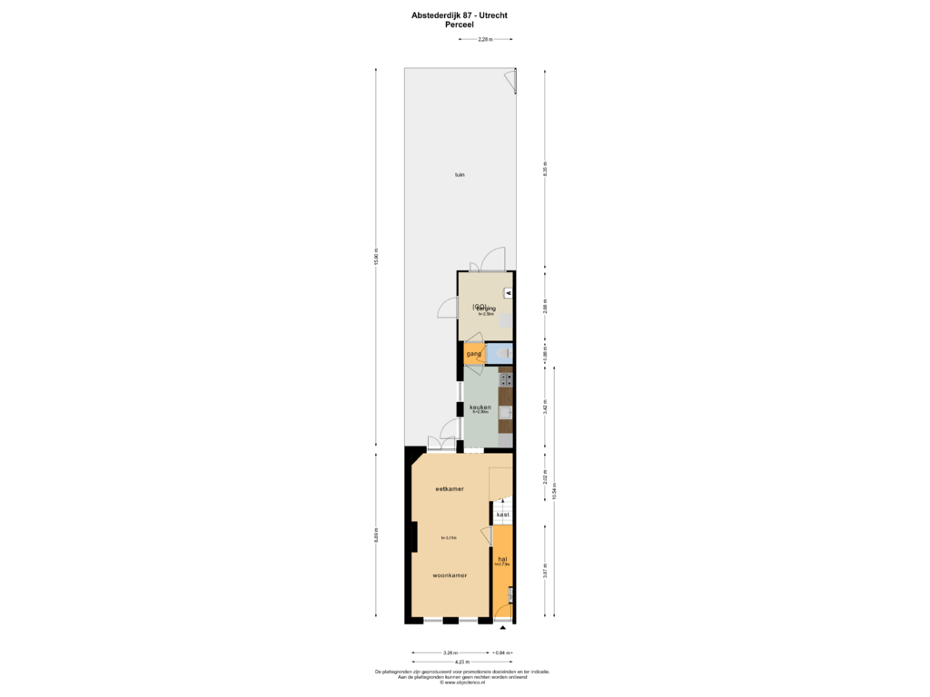 Bekijk plattegrond van PERCEEL van Abstederdijk 87