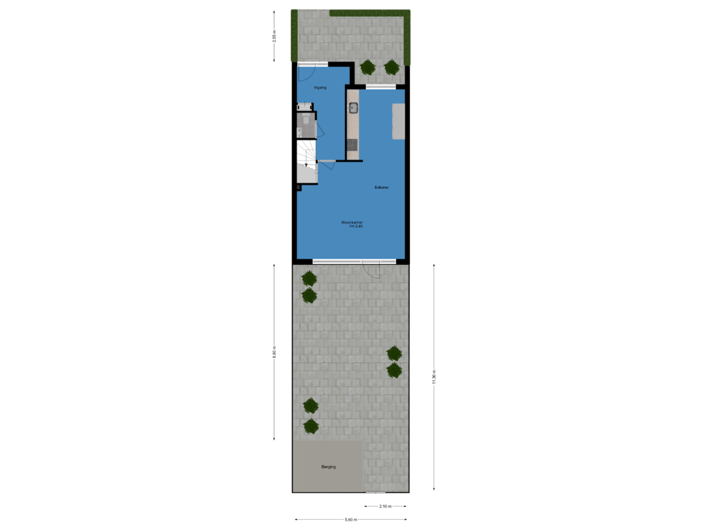 Bekijk plattegrond van Tuin van Ooievaardreef 47