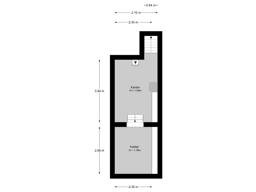 Bekijk plattegrond van Kelder van Schalkwijkstraat 49