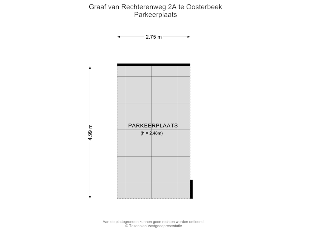 View floorplan of Parkeerplaats of Graaf van Rechterenweg 2-A