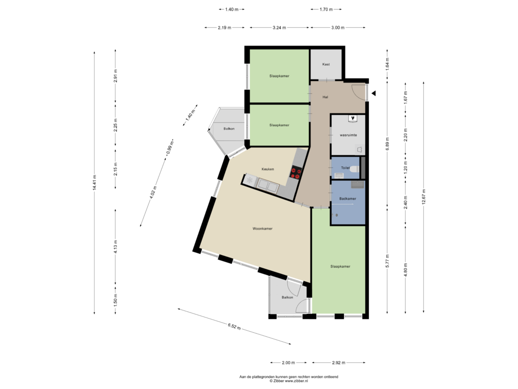 View floorplan of Appartement of Akersingel 93