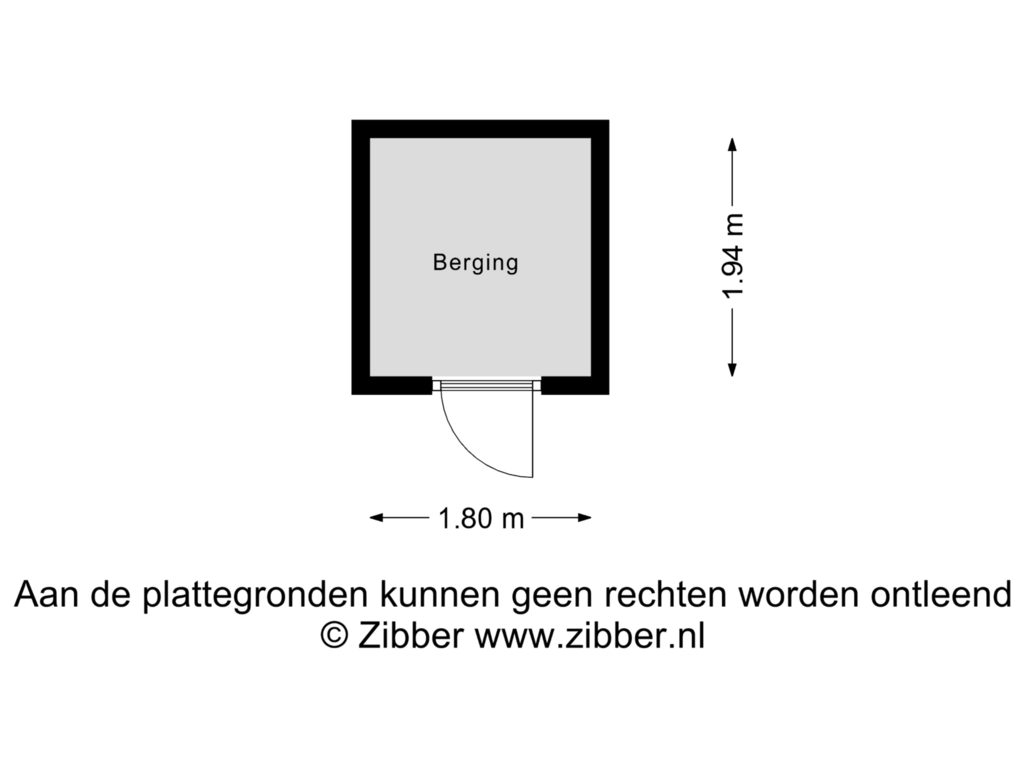 View floorplan of Berging of Akersingel 93