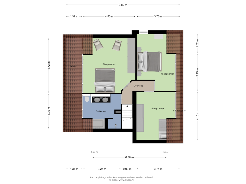 View floorplan of Eerste Verdieping of Jan Mosmanslaan 70