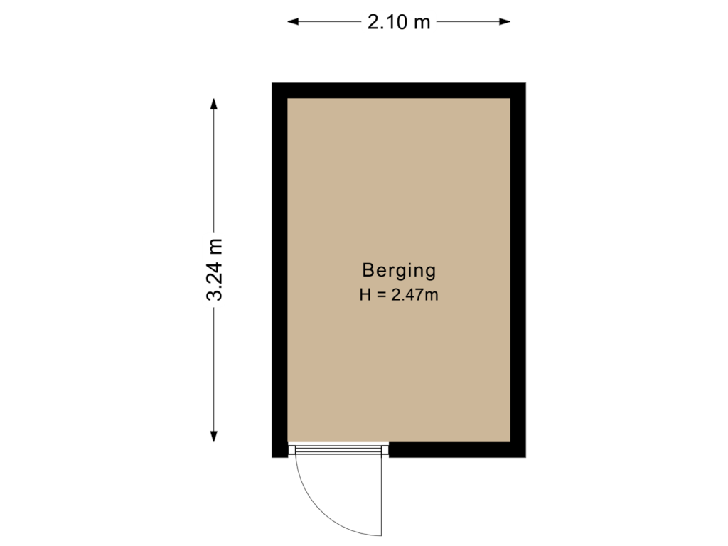 Bekijk plattegrond van Berging van Tamarijnslaantje 19