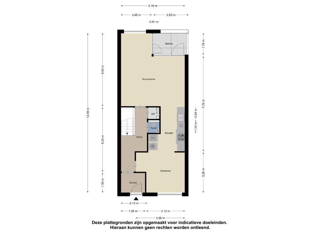 View floorplan of Begane Grond of Laan van Wateringse Veld 1045