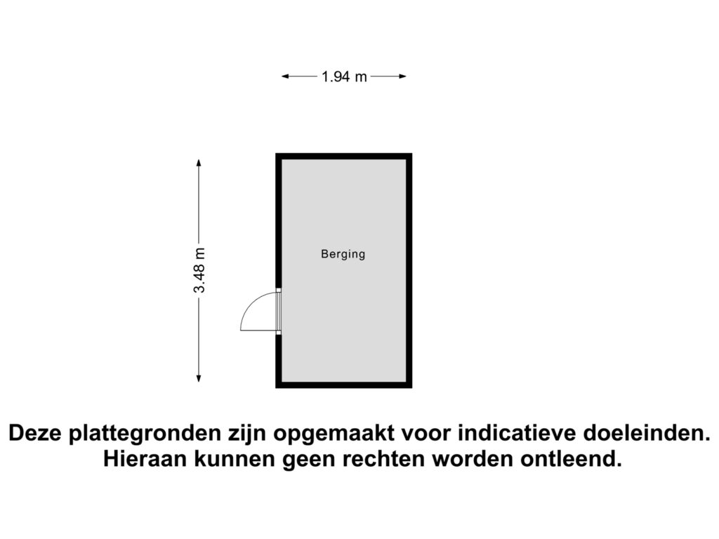 View floorplan of Berging of Laan van Wateringse Veld 1045