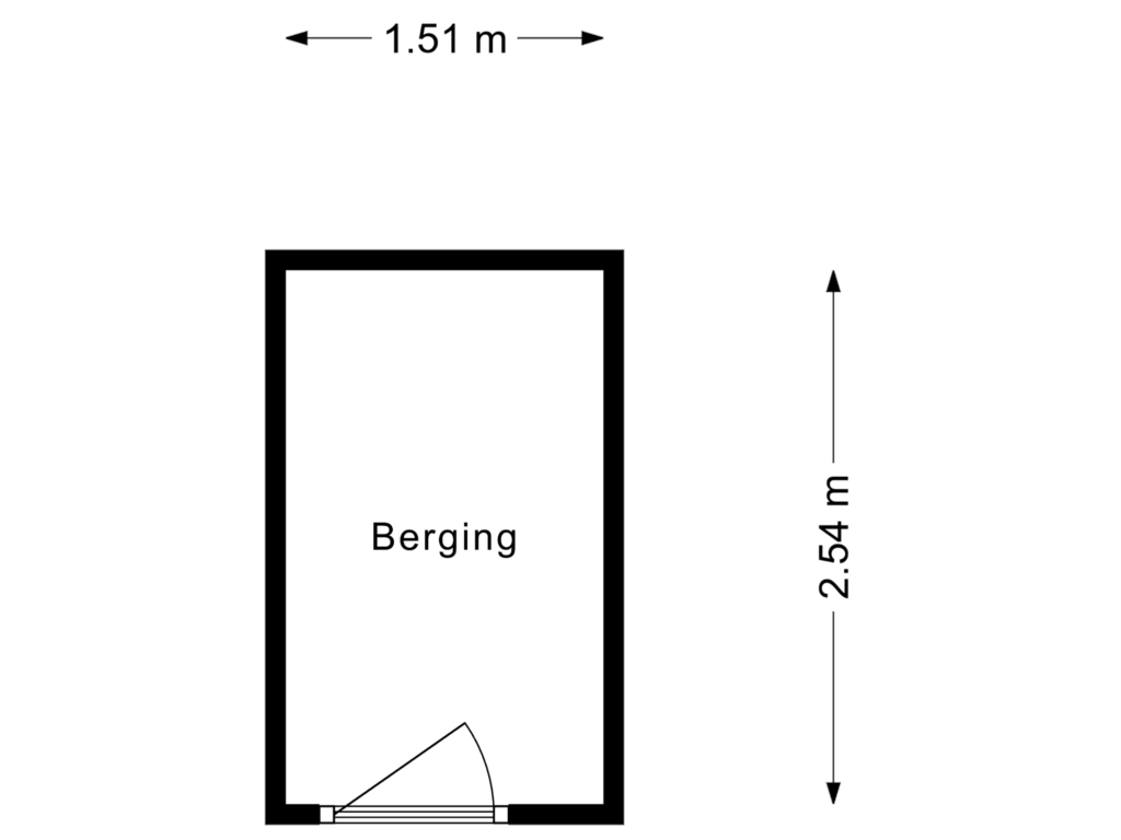 View floorplan of Berging of Prins Frederikplein 339