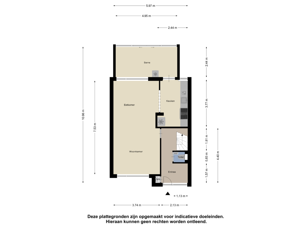 Bekijk plattegrond van Begane Grond van Johan de Wittstraat 2