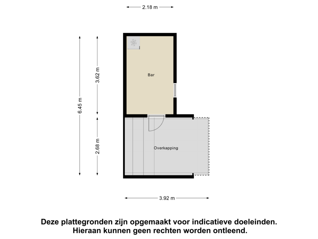 Bekijk plattegrond van Tuinhuis van Johan de Wittstraat 2