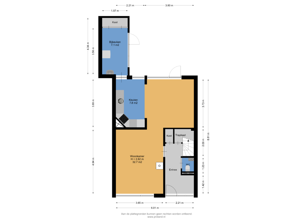 View floorplan of Begane Grond of Kluivingskampenweg 7