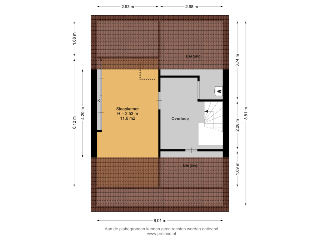 View floorplan of 2e Verdieping of Kluivingskampenweg 7