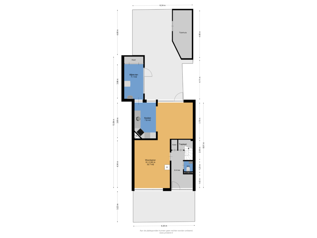 View floorplan of Begane Grond Met Kavel of Kluivingskampenweg 7