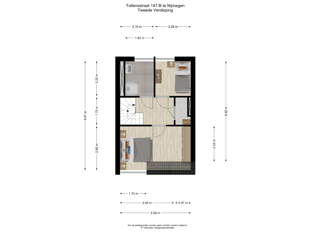 View floorplan of Tweede Verdieping of Tollensstraat 147-B