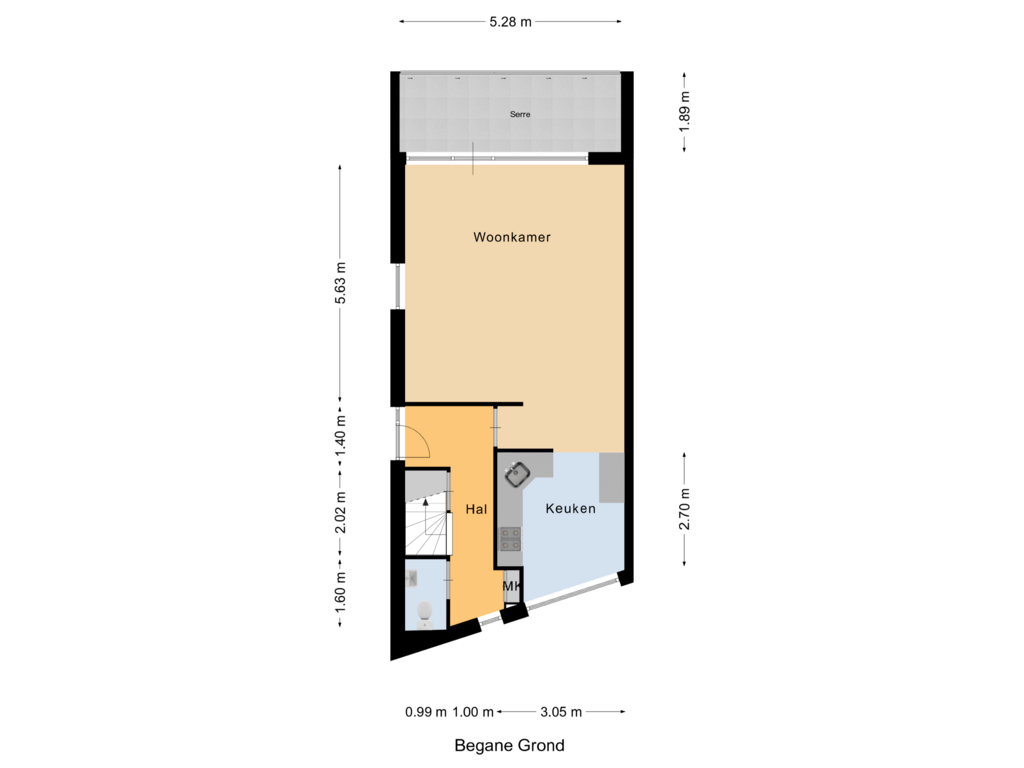 View floorplan of Begane Grond of Mgr. Verrietstraat 17