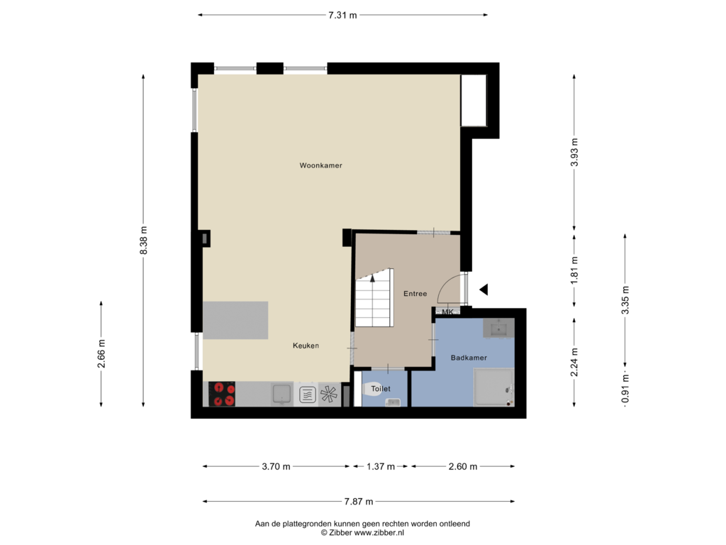 Bekijk plattegrond van Begane grond van Rijksweg 121