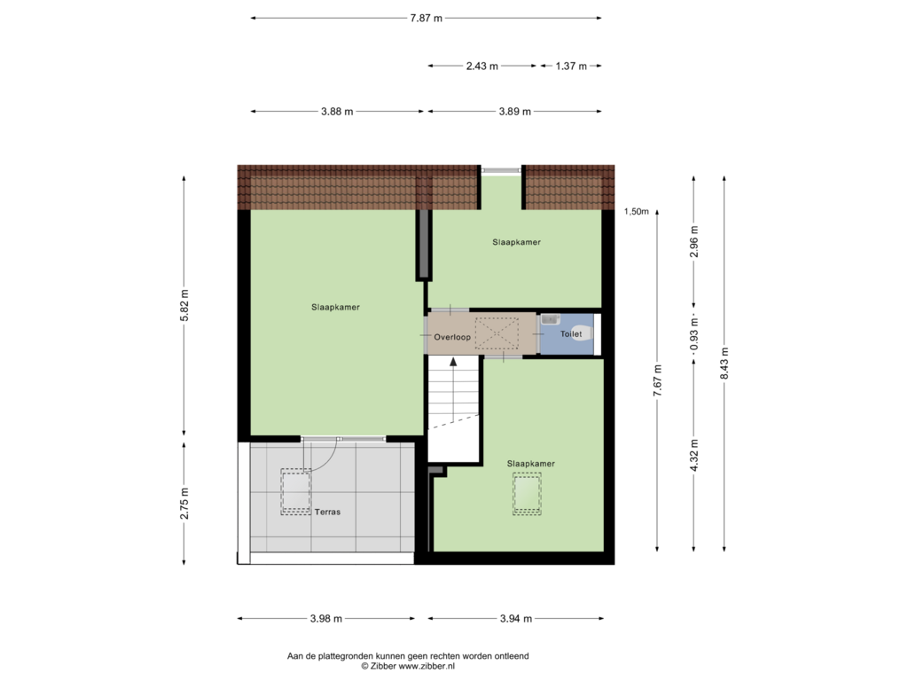 Bekijk plattegrond van Eerste verdieping van Rijksweg 121