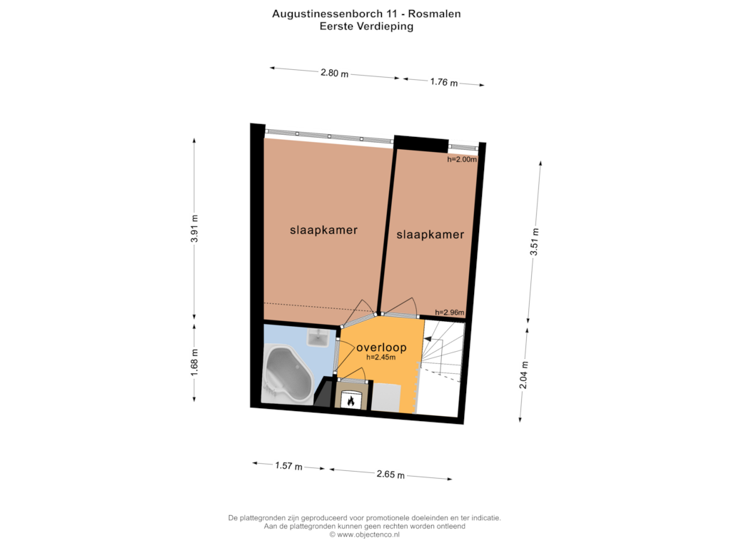 Bekijk plattegrond van EERSTE VERDIEPING van Augustinessenborch 11