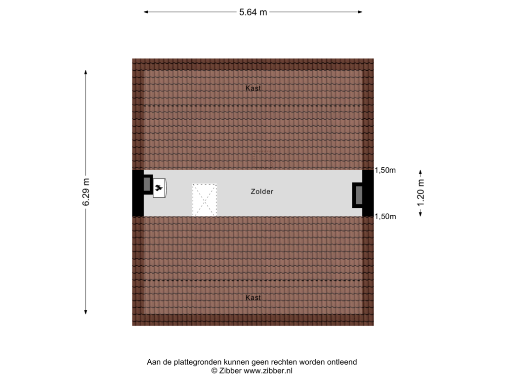 Bekijk plattegrond van Zolder van Vrangendael 80