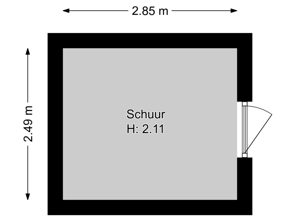 View floorplan of Schuur of Vrijheid 32