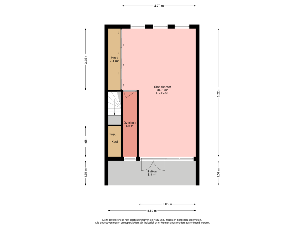 Bekijk plattegrond van 2e verdieping van Hazerswoudestraat 117