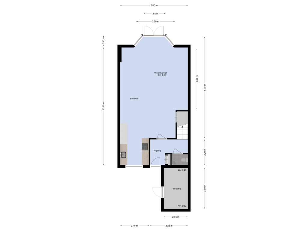 Bekijk plattegrond van Begane grond van Duinkant 8