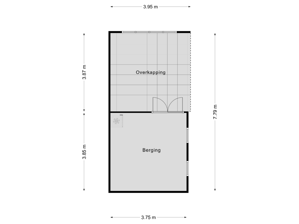 Bekijk plattegrond van Berging van Trompstraat 17