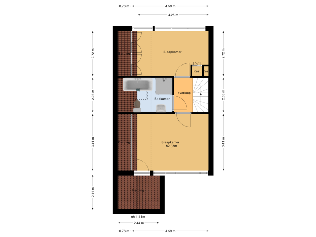 View floorplan of Eerste verdieping of Melrose 52