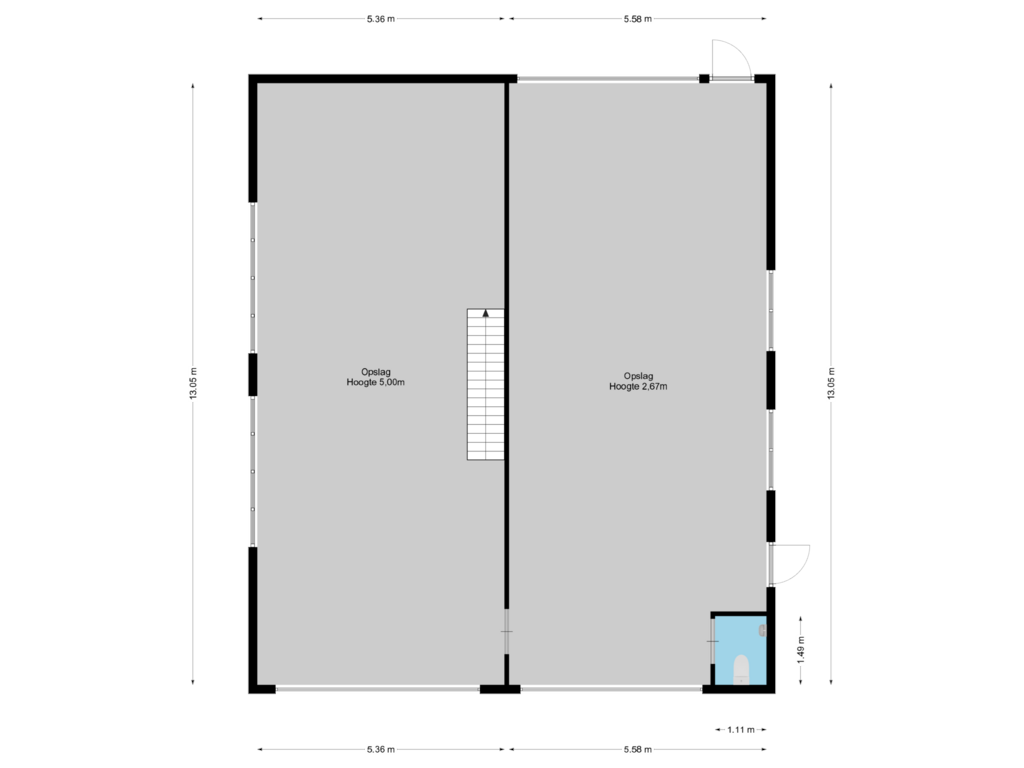 View floorplan of Loods of 't Rechtewegje 55