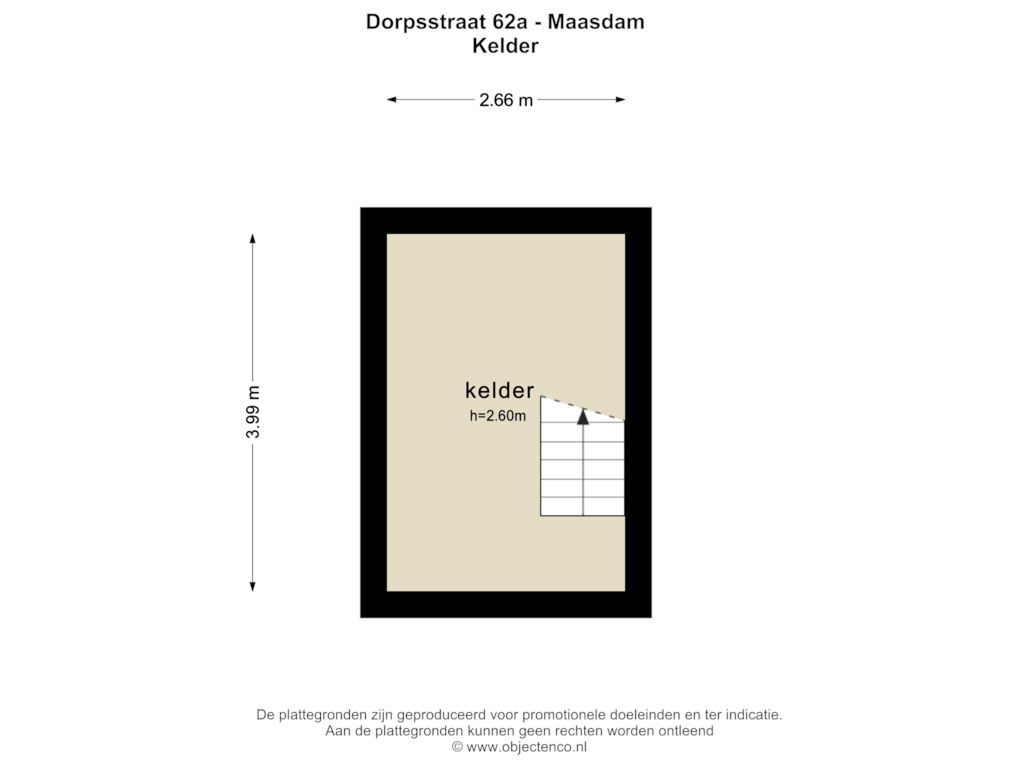 Bekijk plattegrond van KELDER van Dorpsstraat 62-A