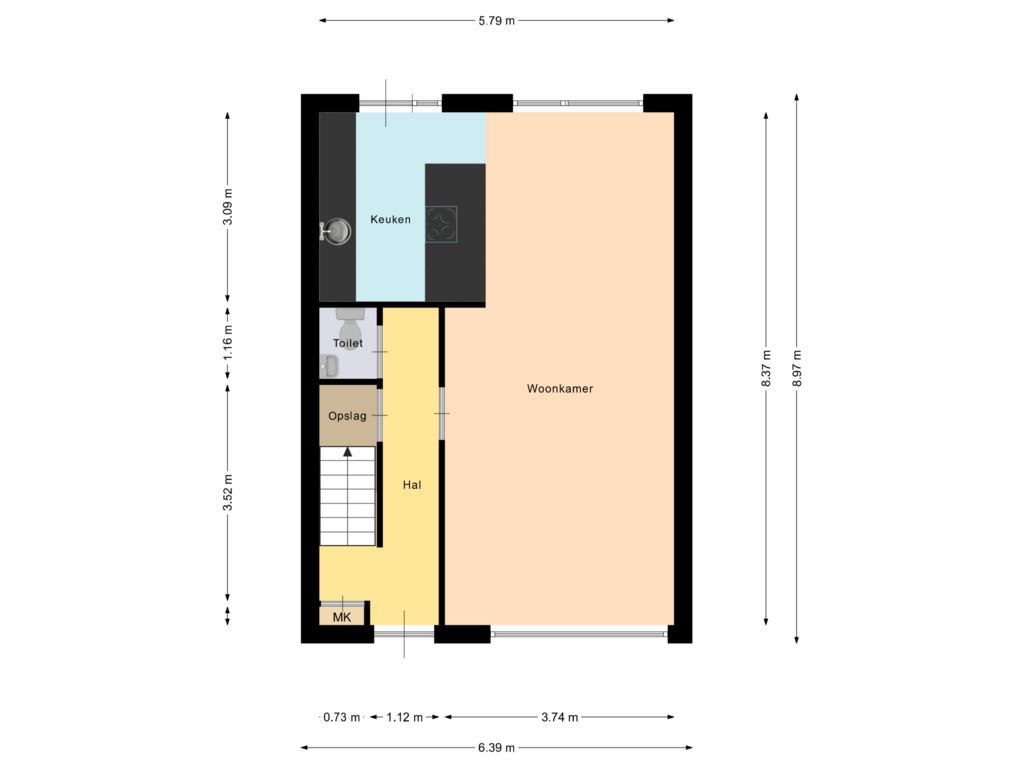 Bekijk plattegrond van First floor van Uranushof 27