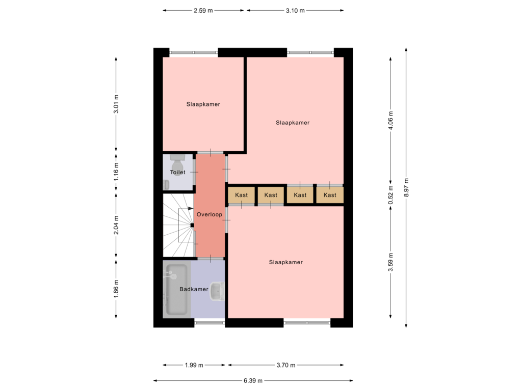 Bekijk plattegrond van Floor 1 van Uranushof 27