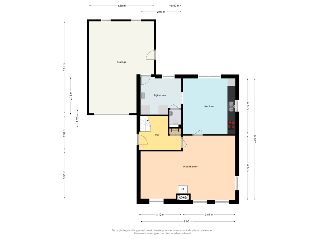 View floorplan of Begane grond of Tsjerkeloane 22