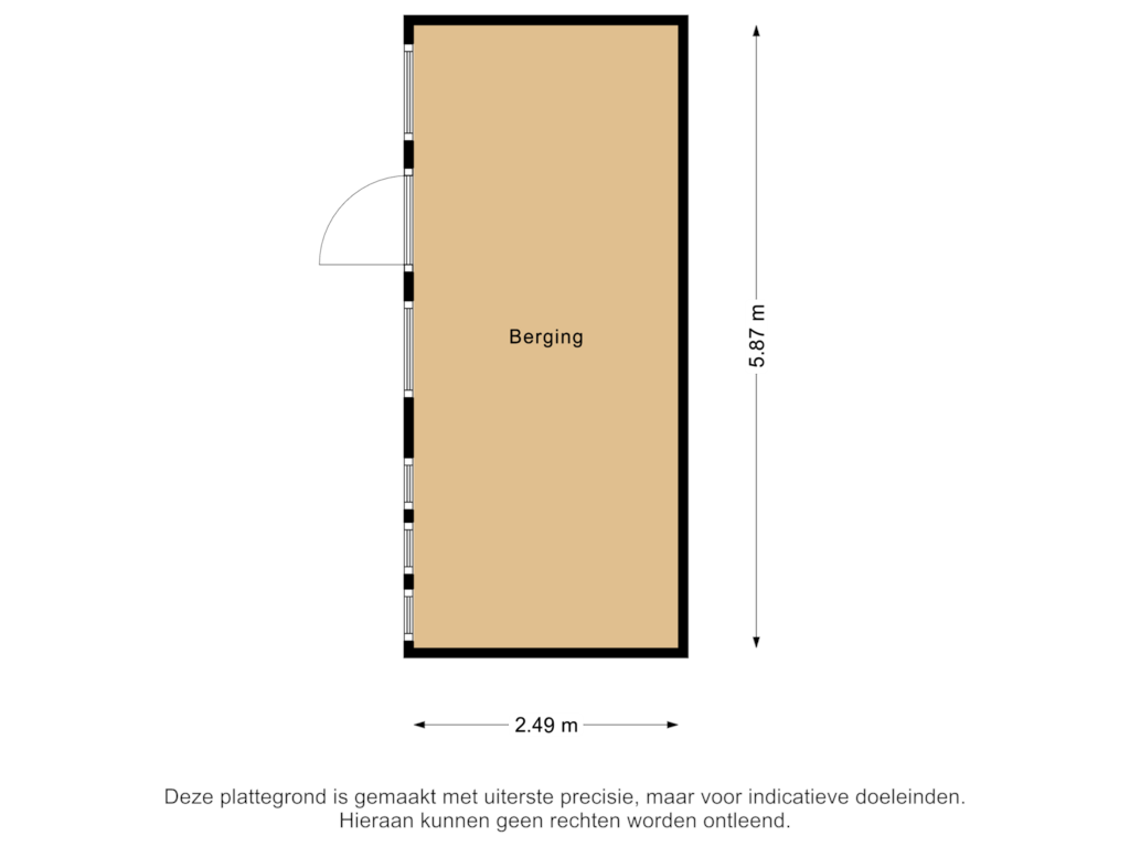 View floorplan of Berging of Tsjerkeloane 22