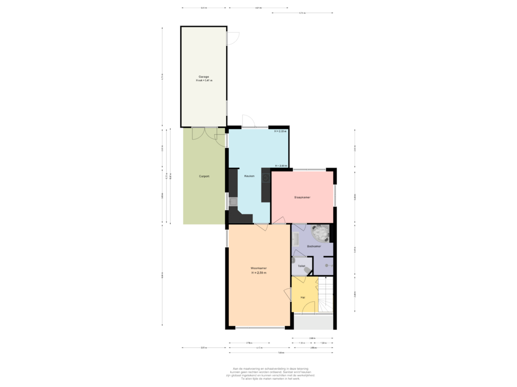 View floorplan of Begane grond of Oogstweg 34