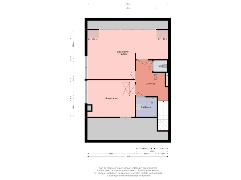 View floorplan of Verdieping of Oogstweg 34