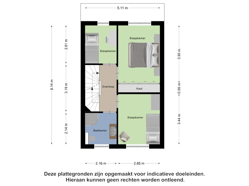 Bekijk plattegrond van Eerste Verdieping van Bereklauw 1-A