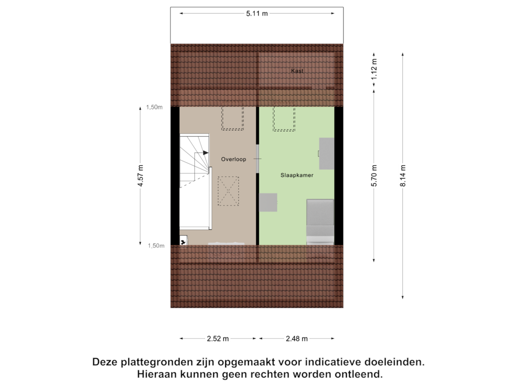 Bekijk plattegrond van Tweede Verdieping van Bereklauw 1-A