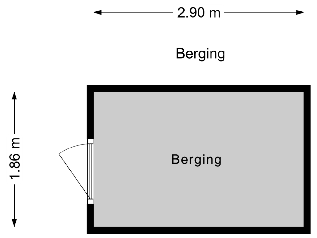 Bekijk plattegrond van Berging van Oyevaerswey 32