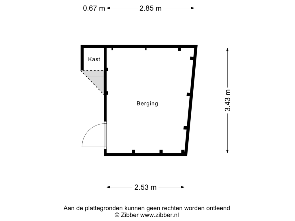 Bekijk plattegrond van Berging van Mekelenkamplaan 38